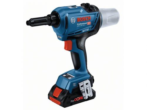 BOSCH GRG 18V-16 C Akkus popszegecselő 2 x ProCORE18V 4.0 Ah akkuval, 1 x GAL 18V-40 gyorstöltőve