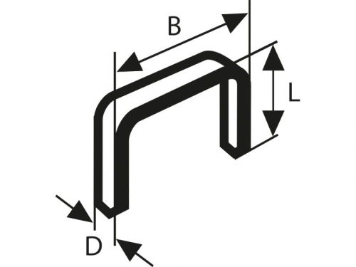 BOSCH Tűzőkapocs 8 x 11,4 x 0,74 mm HT14 tűzőgéphez (1000 db/cs)