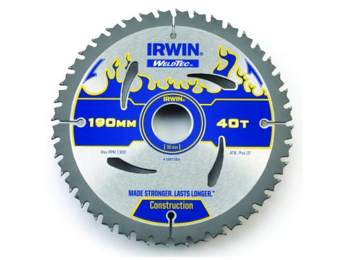 IRWIN Fűrésztárcsa fához 190 x 30 mm / 40T