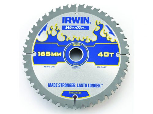 IRWIN Fűrésztárcsa fához 165 x 20 mm / 40T