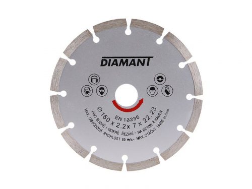 DIAMANT Gyémánt vágókorong 150 x 2,2 x 7,0 x 22,2 mm szegmentált