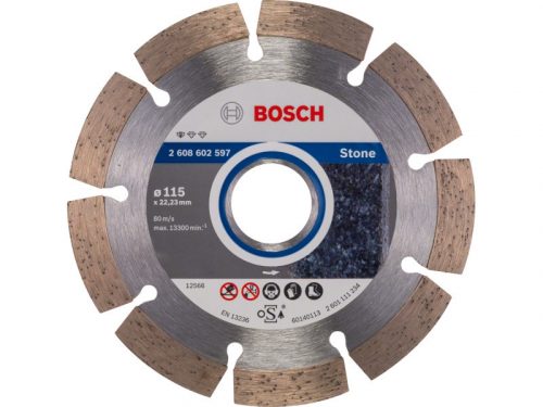 BOSCH Gyémánt vágókorong 115 x 1,6 x 10 x 22,2 mm szegmentált Standard for Stone