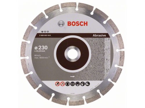 BOSCH Gyémánt vágókorong 230 x 2,3 x 10,0 x 22,2 mm szegmentált Professional for Abrasive