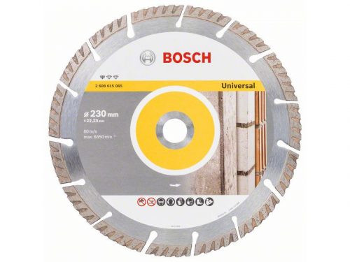 BOSCH Gyémánt vágókorong 230 x 2,6 x 10 x 22,2 mm szegmentált Standard for Universal