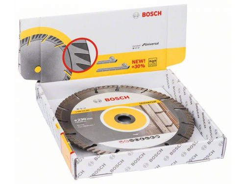 BOSCH Gyémánt vágókorong 230 x 2,6 x 10 x 22,2 mm szegmentált Standard for Universal (10 db)