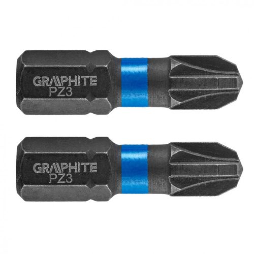 Graphite Torziós ütvecsavarozó bit PZ3 x 25mm 2db 56H505