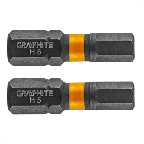 Graphite Torziós ütvecsavarozó bit HEX5 x 25mm 2db 56H508