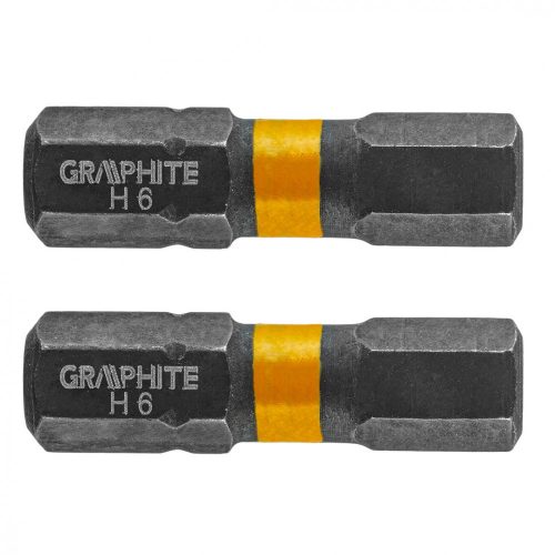 Graphite Torziós ütvecsavarozó bit HEX6 x 25mm 2db 56H509