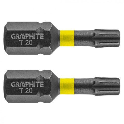 Graphite Torziós ütvecsavarozó bit TX20 x 25mm 2db 56H513