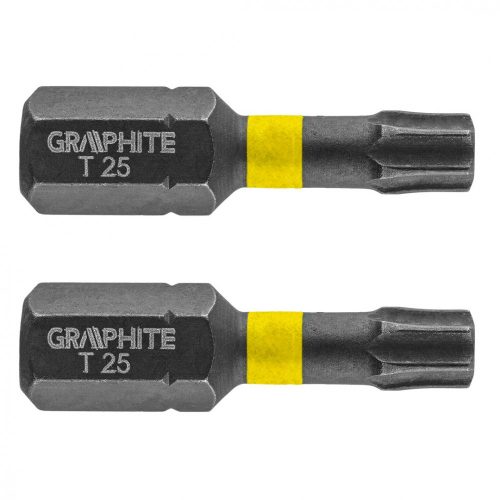 Graphite Torziós ütvecsavarozó bit TX25 x 25mm 2db 56H514