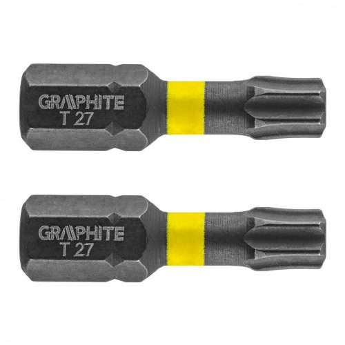 Graphite Torziós ütvecsavarozó bit TX27 x 25mm 2db 56H515