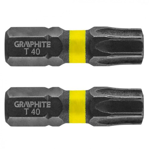 Graphite Torziós ütvecsavarozó bit TX40 x 25mm, 2db. 56H517