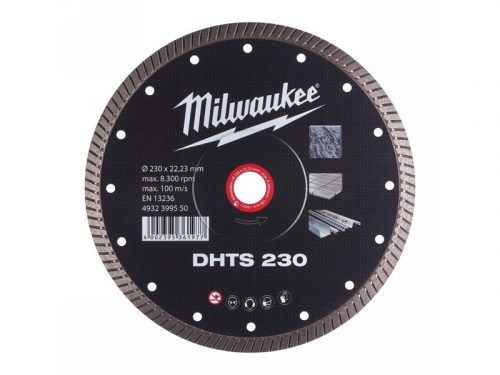 MILWAUKEE Gyémánt vágókorong 230 x 1,9 x 10 x 22,2 mm turbo DHTS