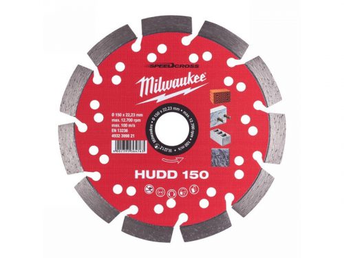 MILWAUKEE Gyémánt vágókorong 150 x 2,6 x 10 x 22,2 mm szegmentált HUDD