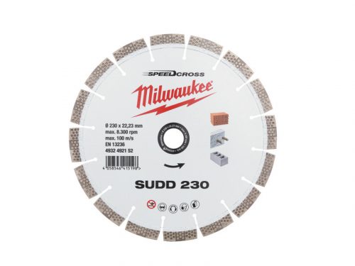 MILWAUKEE Gyémánt vágókorong 230 x 3,4 x 15 x 22,2 mm szegmentált SUDD