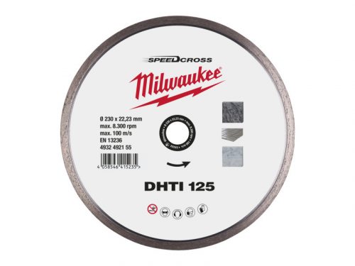 MILWAUKEE Gyémánt vágókorong 125 x 2,3 x 10 x 22,2 mm folytonos Speedcross DHTI