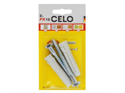 CELO FX 12 univerzális nylon dübel + 8 x 80 hatlapfejű csavar (2 db)