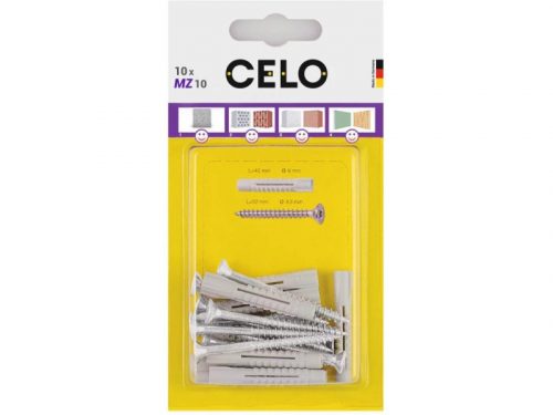 CELO MZ univerzális műanyag dübel 12 x 72 + 8,0 x 90 facsavar (2 db)