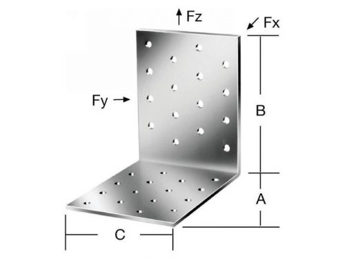 VORMANN Derékszög lemez 80 x 80 x 60 mm