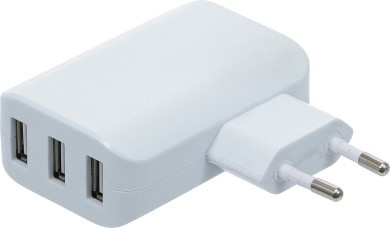 BGS Univerzális USB-töltőkészülék | 3 USB-port | max 3,4 A összesen max. 2,4 A / USB | 110 - 240 V