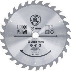 BGS DIY Keményfém körfűrészlap | Ø 300 x 30 x 3,2 mm | 30 fogú