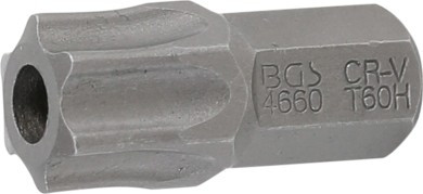 BGS Behajtófej | Hossz 30 mm | Külső hatszögletű 10 mm (3/8") | T-profil (Torx) T60 furattal