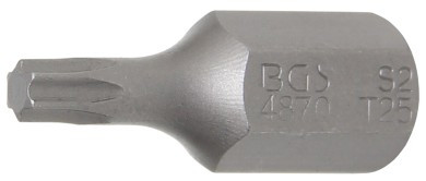 BGS Behajtófej | Hossz 30 mm | Külső hatszögletű 10 mm (3/8") | T-profil (Torx) T25