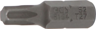 BGS Behajtófej | Hossz 25 mm | Külső hatszögletű 6,3 mm (1/4") | T-profil (Torx) T27