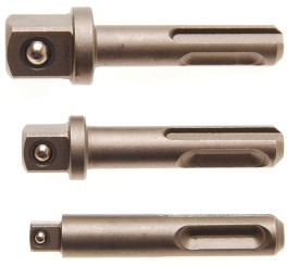 BGS Adapterkészlet | SDS - 6,3 mm (1/4"), 10 mm (3/8"), 12,5 mm (1/2") | 3 darabos