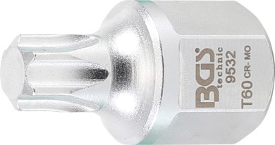 BGS Bordásszíj-behajtófej | 12,5 mm (1/2"), külső hatszögletű 22 mm | T-profil (Torx) T60