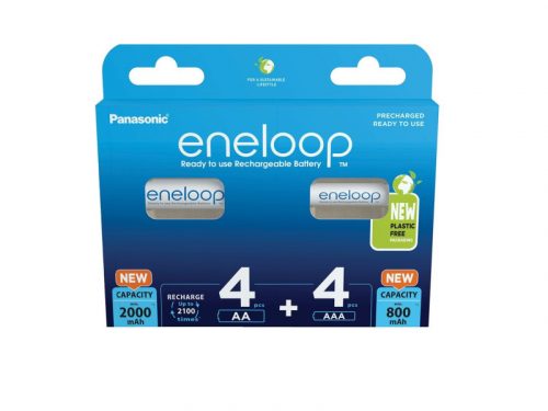 ENELOOP AAA/mikro 1,2 V 800 mAh akku + AA/ceruza akkumulátor 1,2 V 2000 mAh (4-4 db)