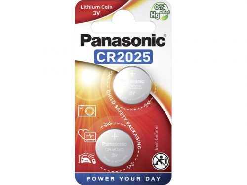 PANASONIC CR2025 lítium gombelem 3 V (2 db)