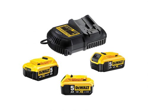 DEWALT XR Akkumulátor és töltő szett (3 x 5 Ah) DCB115P3