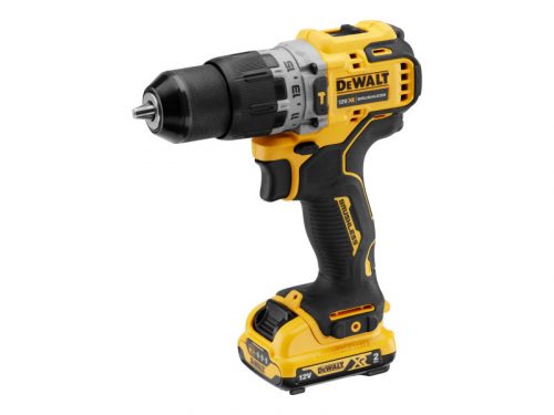 DEWALT Akkus ütvefúró-csavarozó 12 V szénkefe nélküli (2 x 2,0 Ah akku + töltő) DCD706D2