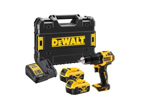 DEWALT Akkus ütvefúró-csavarozó 18 V szénkefe nélküli (2 x 4,0 Ah akku + töltő + TSTAK) DCD709M2T