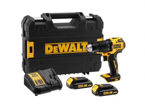 DEWALT Akkus ütvefúró-csavarozó 18 V szénkefe nélküli (2 x 1,5 Ah akku + töltő + TSTAK) DCD709S2T