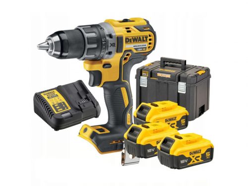 DEWALT Akkus fúrócsavarozó 18 V szénkefe nélküli (3 x 5 Ah + töltő) DCD791P3A