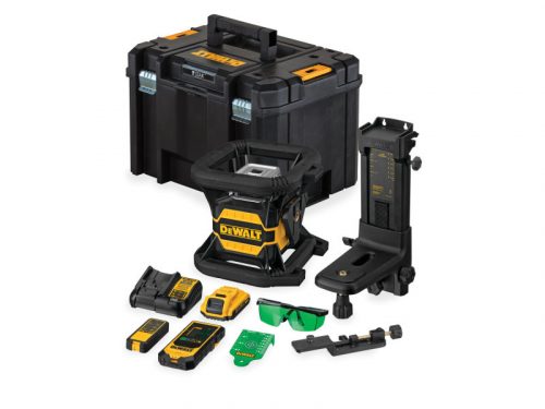 DEWALT Akkus forgólézer 18 V (zöld) (1 x 2,0 Ah akku + töltő + TSTAK) DCE080D1GS