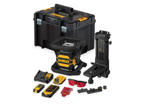 DEWALT Akkus forgólézer 18 V (piros) (1 x 2,0 Ah akku + töltő + TSTAK) DCE080D1RS