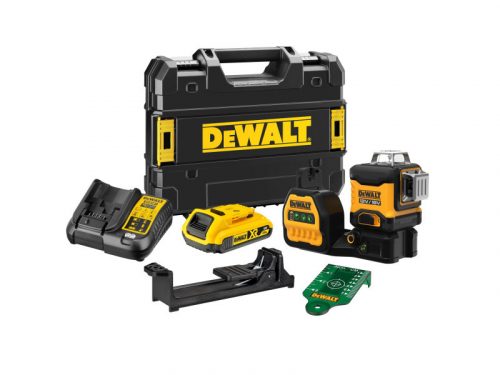 DEWALT Akkus keresztvonalas lézer 12-18 V (zöld) (1 x 2,0 Ah akku + töltő) DCE089D1G18