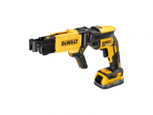 DEWALT Akkus gipszkarton csavarbehajtó + tár 18 V szénkefe nélküli (1 x 1,7 Ah akku + TSTAK) DCF6