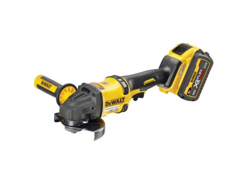 DEWALT Akkus sarokcsiszoló 125 mm 54 V szénkefe nélküli (2 x 9,0 Ah akku + töltő) DCG418X2