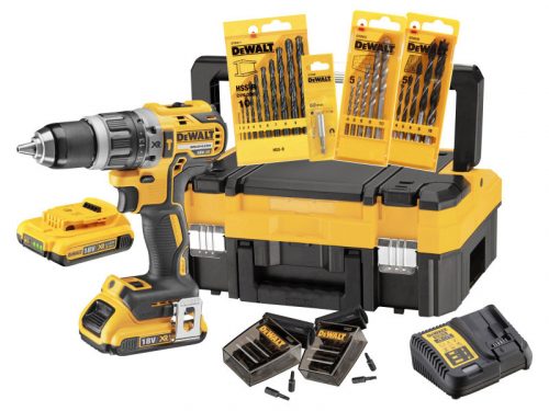 DEWALT Akkus fúrócsavarozó szett 18 V (2 x 2 Ah + töltő + TSTAK) DCK796D2T