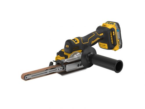 DEWALT Akkus szalagcsiszoló 18 V (2 x 1,7 Ah akku + töltő + TSTAK) DCM200E2T