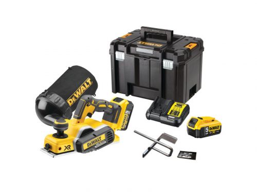 DEWALT Akkus gyalugép 18 V szénkefe nélküli (2 x 5 Ah + töltő) DCP580P2