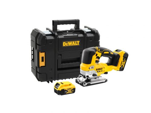 DEWALT Akkus dekopírfűrész 18 V szénkefe nélküli (2 x 5,0 Ah akku + töltő) DCS334P2