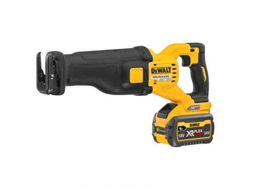 DEWALT Akkus szablyafűrész 18 V szénkefe nélküli (2 x 6,0 Ah akku + töltő) DCS389T2