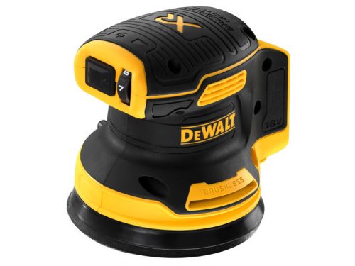 DEWALT Akkus excenter csiszoló 18 V szénkefe nélküli (Akku + töltő nélkül) DCW210N