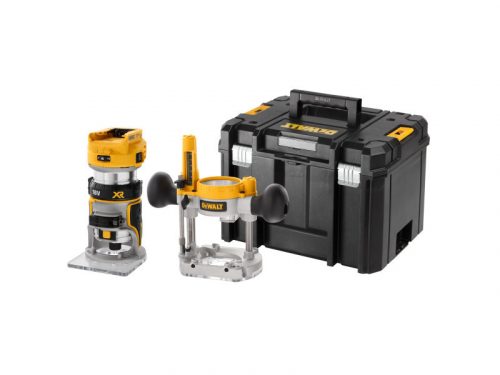 DEWALT Akkus felsőmaró 18 V (Akku + töltő nélkül, koffer) DCW604NT