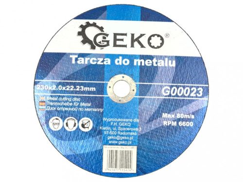 Geko 230x2mm vágókorong G00023